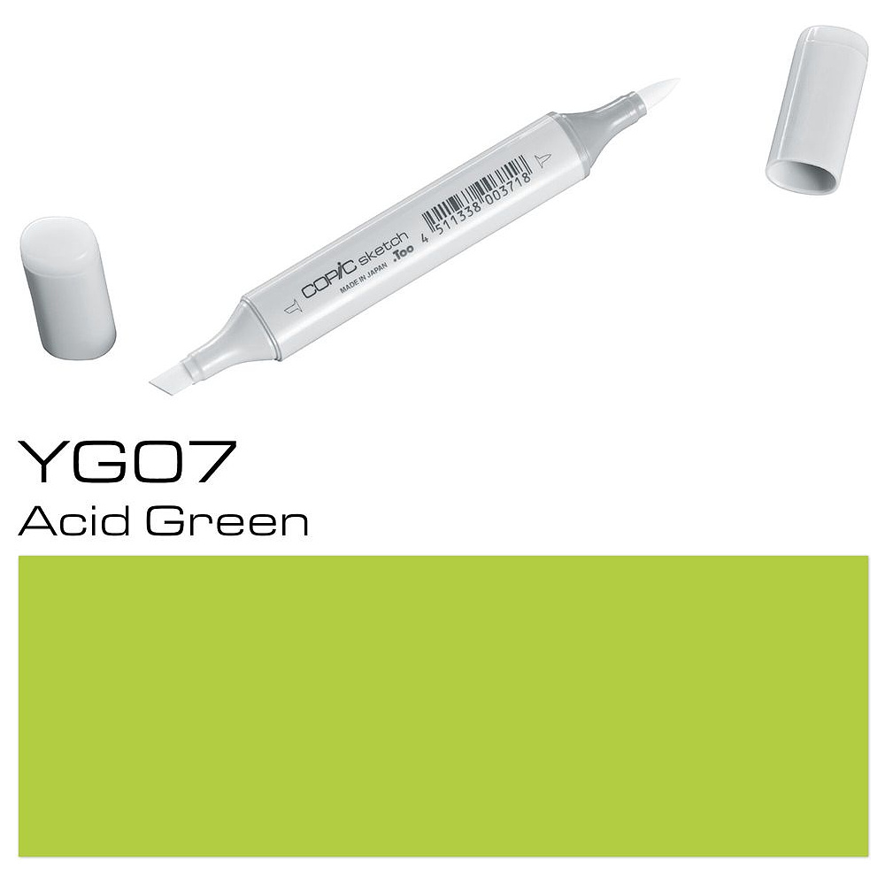 Маркер перманентный "Copic Sketch", YG-07 кислотно-зеленый