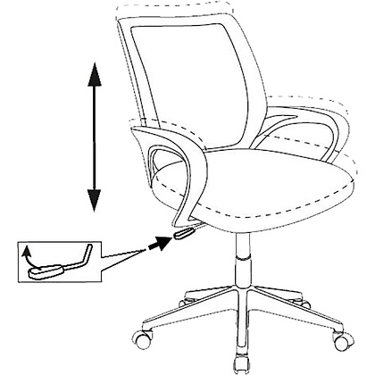 Кресло детское "Бюрократ BUROKIDS 1", пластик, черный космонавт - 6