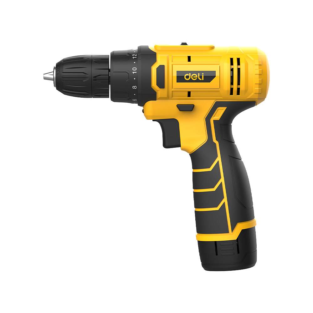 Аккумуляторная дрель-шуруповерт Deli YS EDL-DZ12-5A2 12 В, 30 Нм, 1 АКБ, 2 Ач, кейс - 3