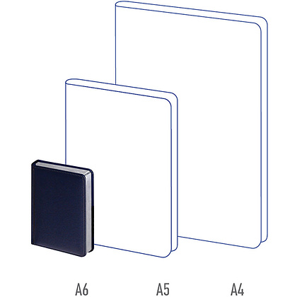 Ежедневник недатированный "Silver Pristine", А6, 320 страниц, синий - 4