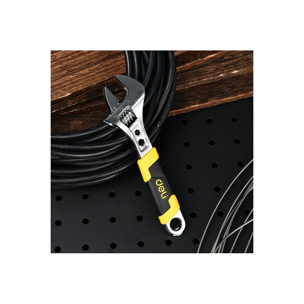 Ключ разводной Deli YS EDL30106, 150 мм, раскрытие губок 22 мм - 3