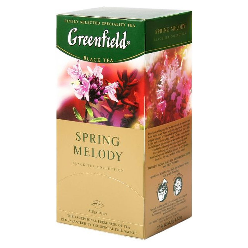 Чай "Greenfield" Spring Melody, 25 пакетиков x1.5 г, черный