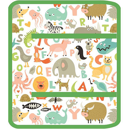 Папка для труда "Зоопарк", А4, пластик, разноцветный