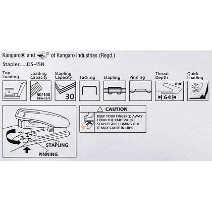 Скобосшиватель "DS-45N, № 24/6, 26/6, 30 листов, черный - 5
