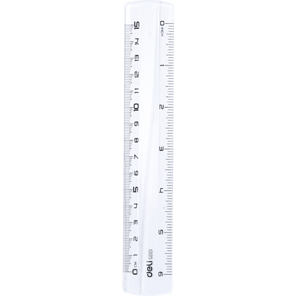 Линейка "Deli EG00112", 15 см, прозрачный