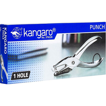 Дырокол Kangaro "One Hole", 10 листов, металлик - 2