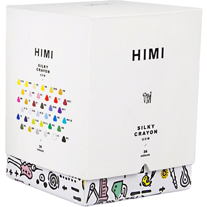 Мелки восковые "Himi Silky Crayon", 36 цветов, ассорти - 6