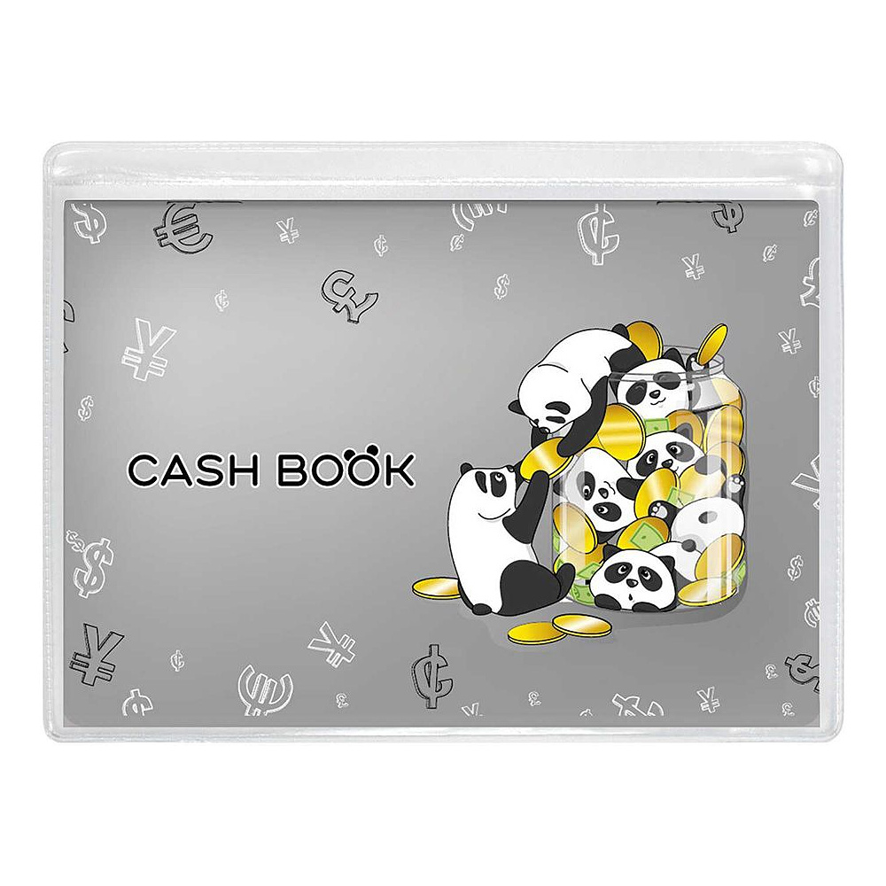 Книга записная "Панды", А6, 64 страницы, линейка, серый - 3