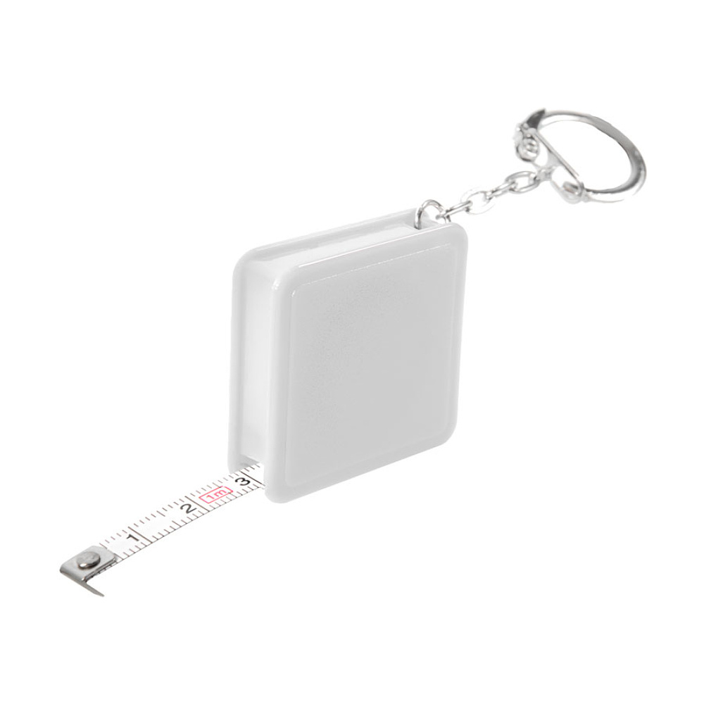Брелок-рулетка "7305", пластик, металл, 1 м, белый - 2