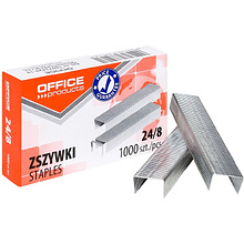 Скобы "Office Products", 24/8, 1000 шт, металлик