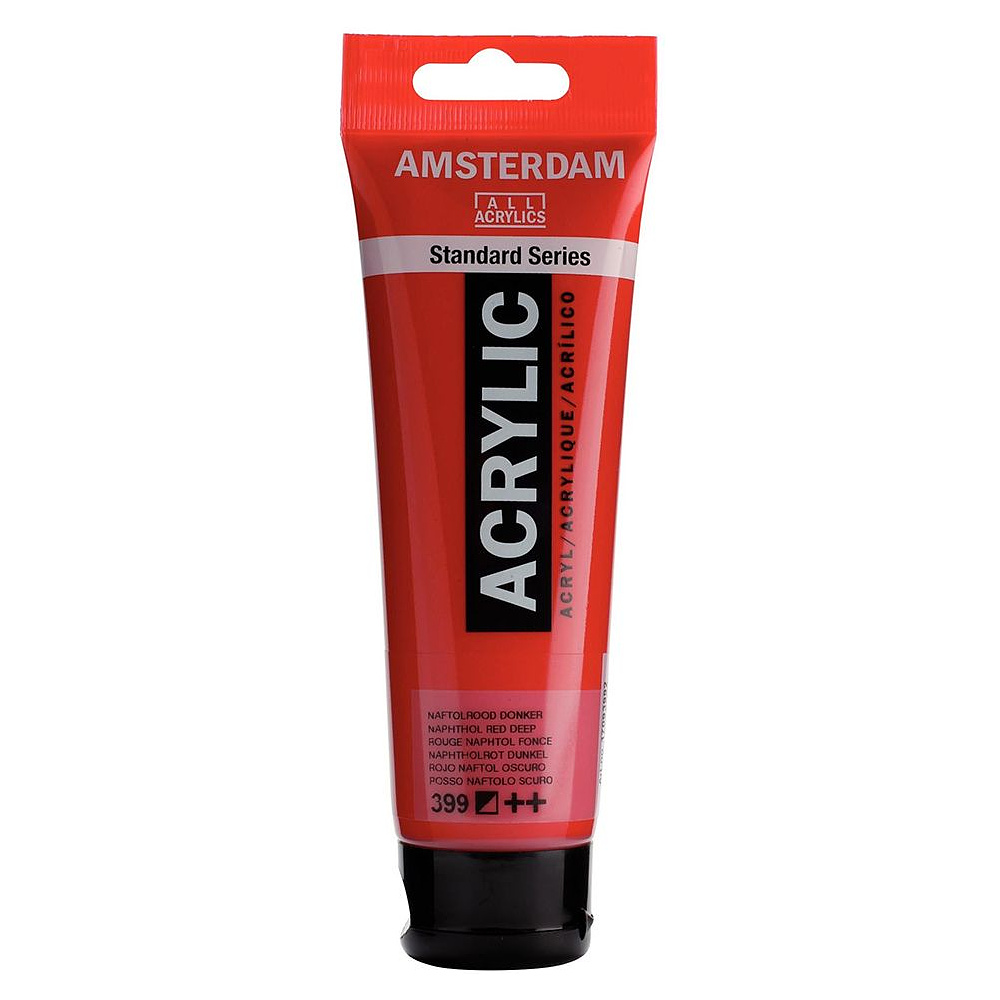 Краски акриловые "Amsterdam", 399 красный нафтоловый темный, 120 мл, туба