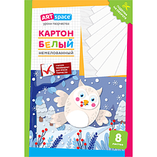 Картон белый набор "Сова"
