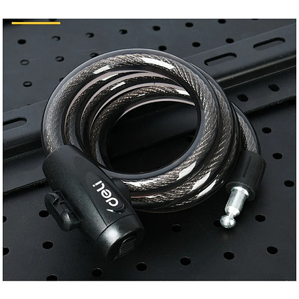 Замок тросовый велосипедный Deli YS EDL508063, 15х1200мм, ключи 2 шт - 6