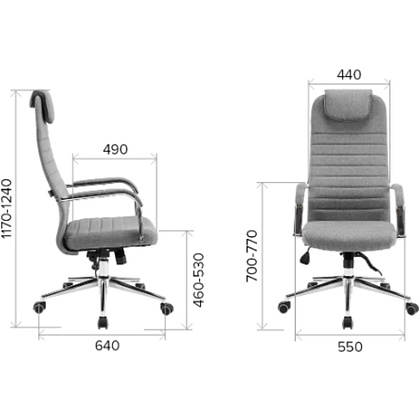 Компьютерное кресло EVERPROF EP-710, ткань, черный - 7