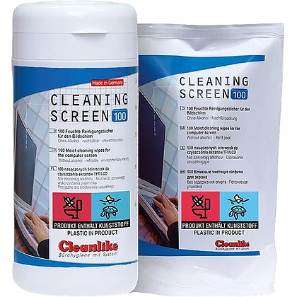 Сменный блок салфеток (без содержания спирта) "Cleanlike", 100 шт, Безалкогольные - 2