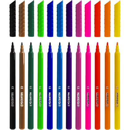 Набор фломастеров "Korellos Standart", 12 шт, ассорти - 2