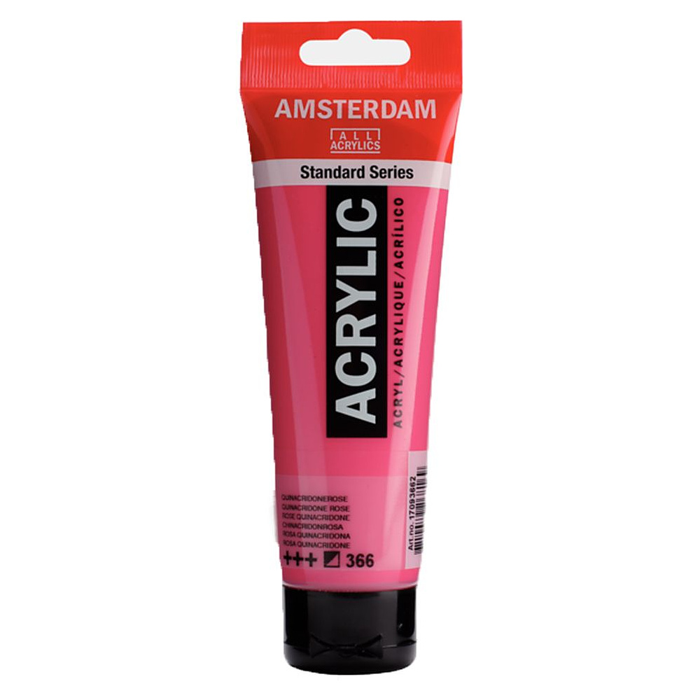 Краски акриловые "Amsterdam", 366 квинакридон розовый, 120 мл, туба