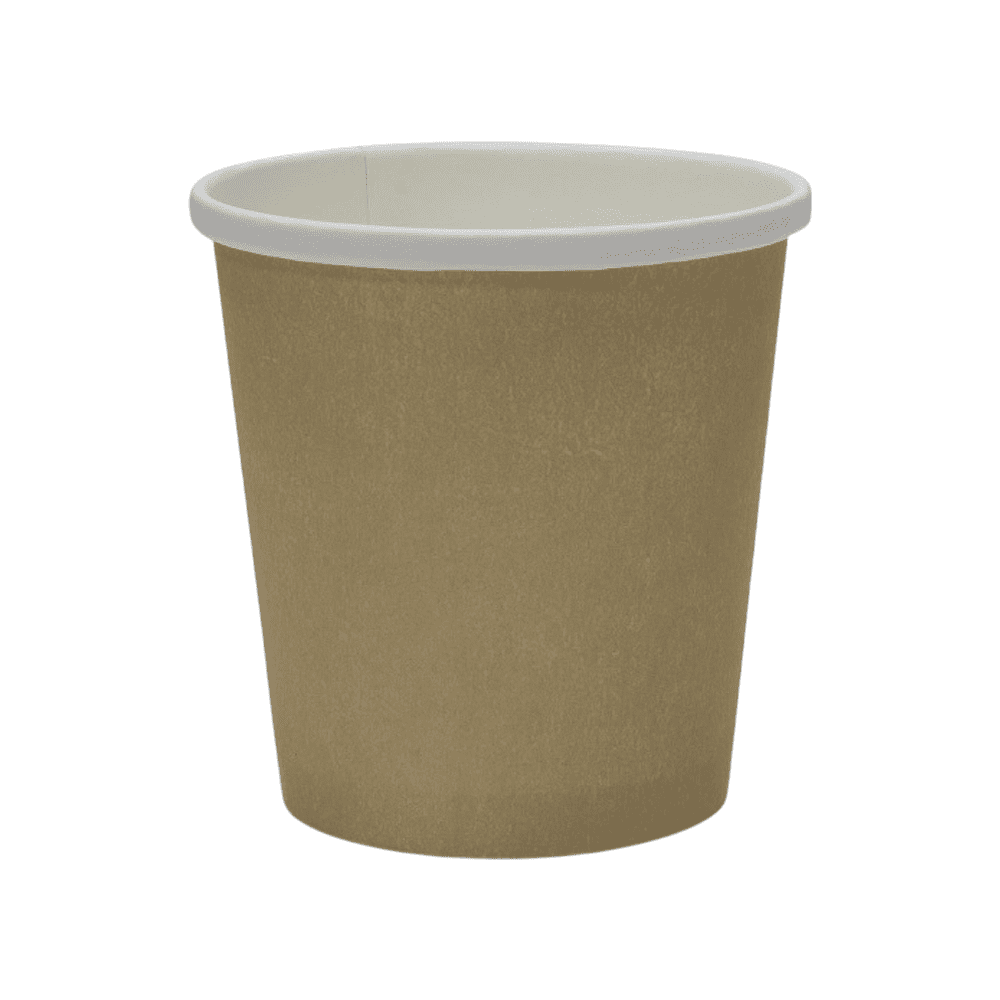 Контейнер бумажный, 440 мл, 72/98х99, 25 шт, крафт, белое дно