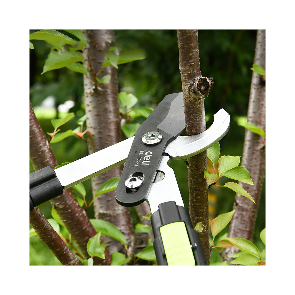 Секатор садовый "Deli", 630-870 мм, телескопический, черный, зеленый - 4