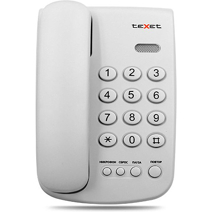 Проводной телефонный аппарат Texet TX-241, светло-серый