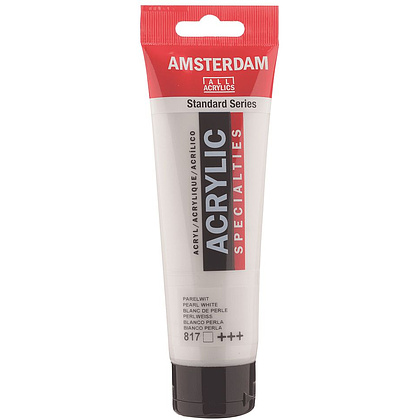 Краска акриловая "Amsterdam", 817 белый перламутровый, 120 мл, туба