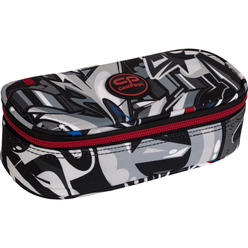 Пенал CoolPack "Street art", 1 отделение, черный, серый