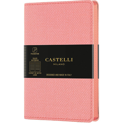Блокнот Castelli Milano "Harris Petal Rose", A6, 96 листов, линованный, розовый