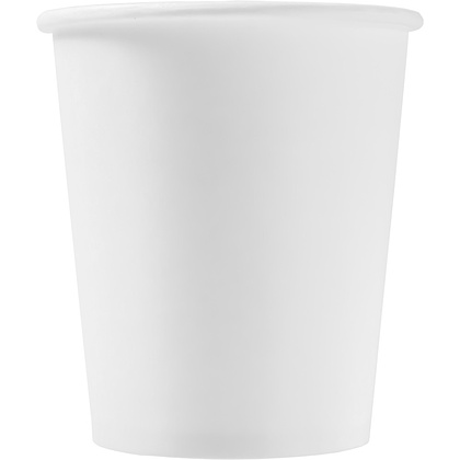 Стакан картонный 250 мл, 1сл., 75шт/упак, белый, БИО