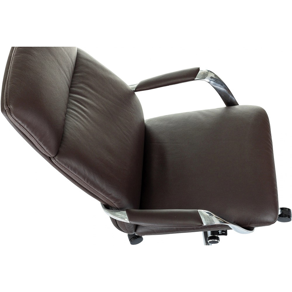 Кресло для руководителя Бюрократ VEGA, кожа, коричневый - 6