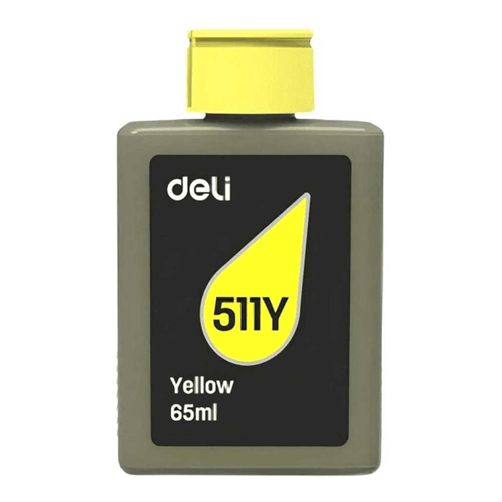 Чернила Deli 511Y, 65 мл, желтый