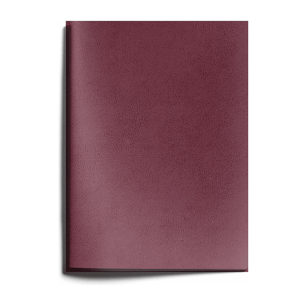 Тетрадь "Бордовый", А4, 96 листов, клетка, скоба сбоку, бордовый