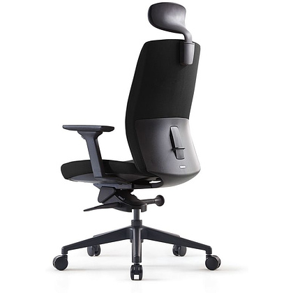 Кресло для руководителя BESTUHL "J2", ткань, пластик, черный  - 4