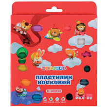Пластилин восковой "Цветик", 12 цветов