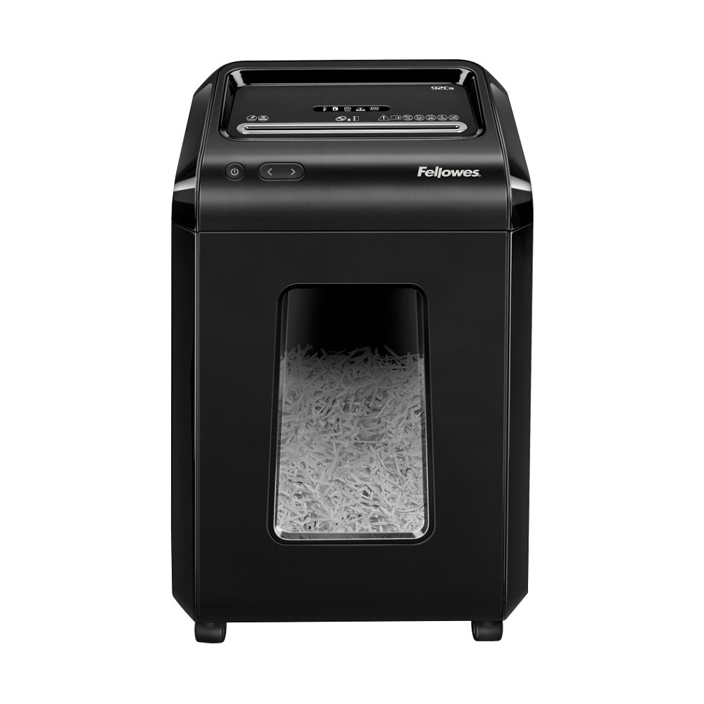 Уничтожитель Fellowes PowerShred 92Cs, DIN P-4, 4х38 мм, 18 листов., 25 литров., SafeSense