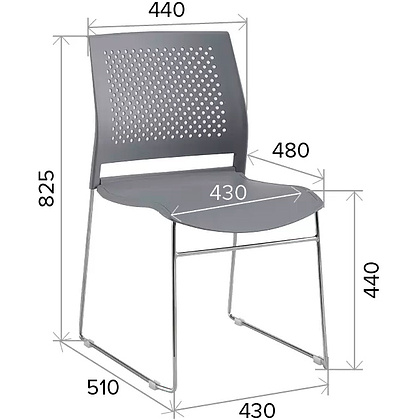 Стул для посетителей EVERPROF Neo, белый - 2