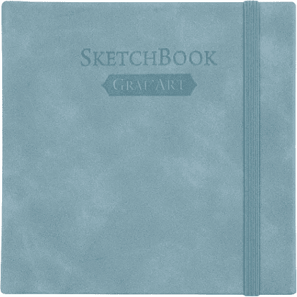 Скетчбук для графики "GrafArt white", 40 листов, 12х12 см, 160 г/м2, голубой дым - 2
