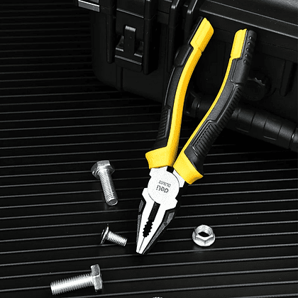 Плоскогубцы Deli YS EDL0002, 180 мм, 2-х компонентные рукоятки - 6