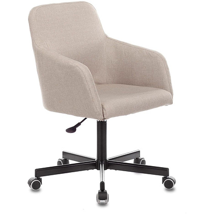 Кресло для персонала Бюрократ "CH-380M", металл, ткань, миндальный капучино