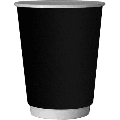 Стакан картонный, 20 шт, 300 мл, 2 слоя, черный
