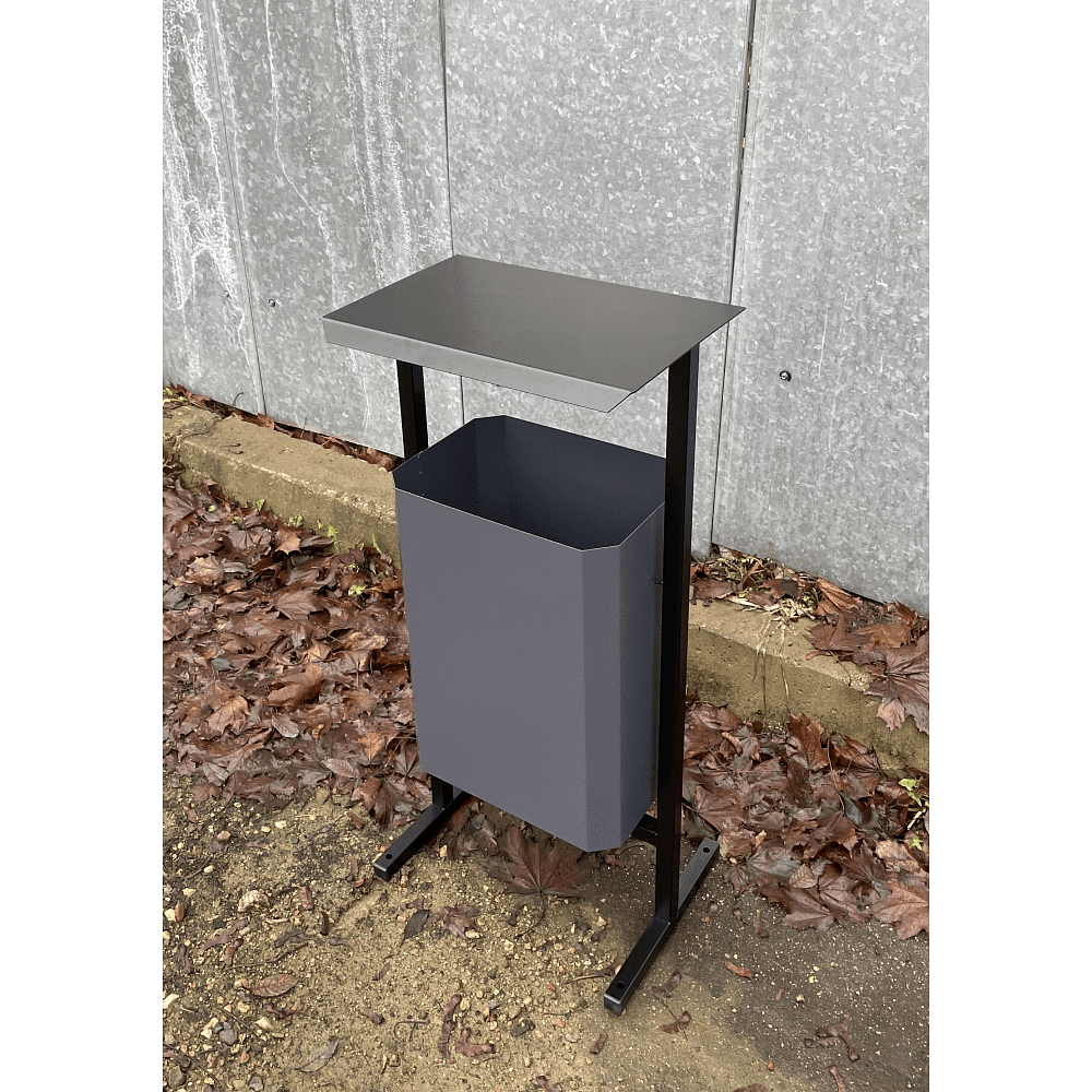 Урна уличная для мусора СТАНДАРТ, 35 л, металл, серый - 5