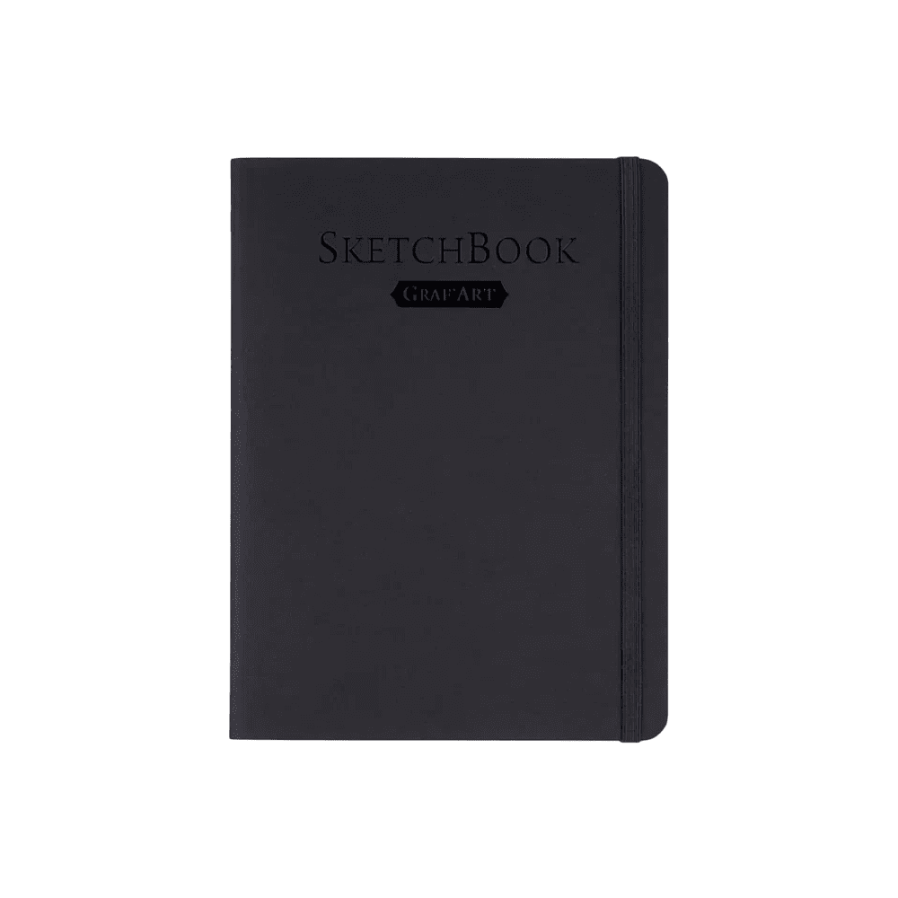 Скетчбук для графики "GrafArt white", 20 листов, 15х20 см, 160 г/м2, черный
