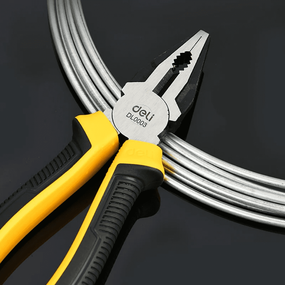 Плоскогубцы Deli YS EDL0003, 200 мм, 2-х компонентные рукоятки - 3