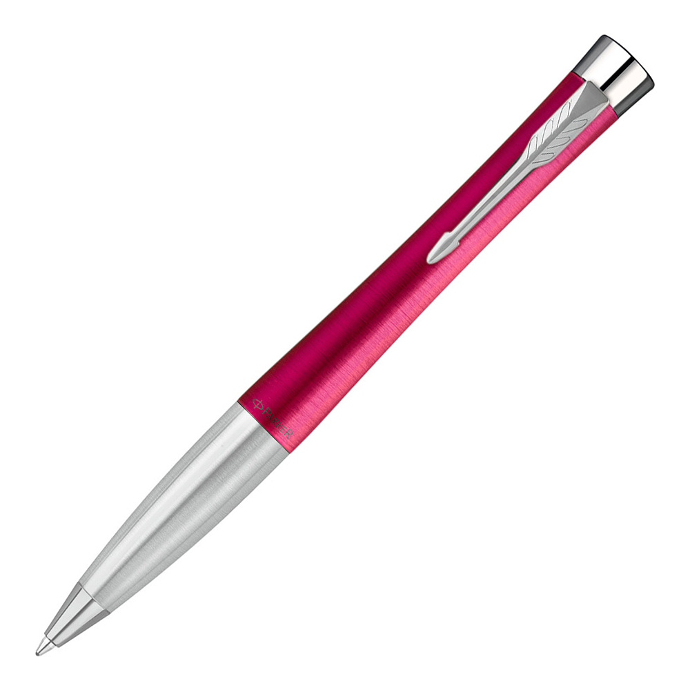 Ручка шариковая автоматическая Parker "Urban Core K314 Vibrant Magenta CT", 1.0 мм, пурпурный, серебристый, стерж. синий
