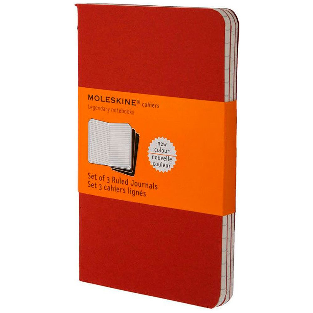 Блокнот "Cahier Journal Large", А5, 40 листов, линейка, 3 шт, клюквенный