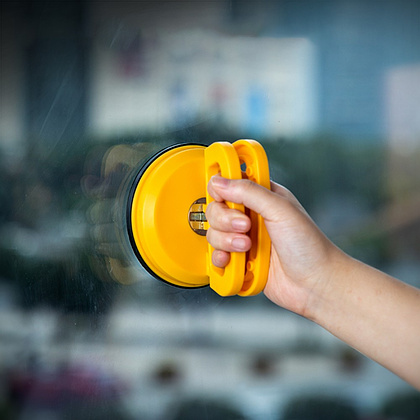 Стеклодомкрат Deli YS EDL-XP2, одинарный, до 40 кг, желтый - 4