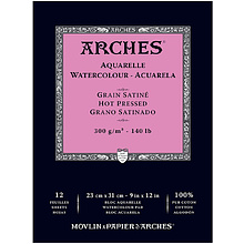 Блок-склейка бумаги для акварели "Arches", 23x31 см, 300 г/м2, 12 листов