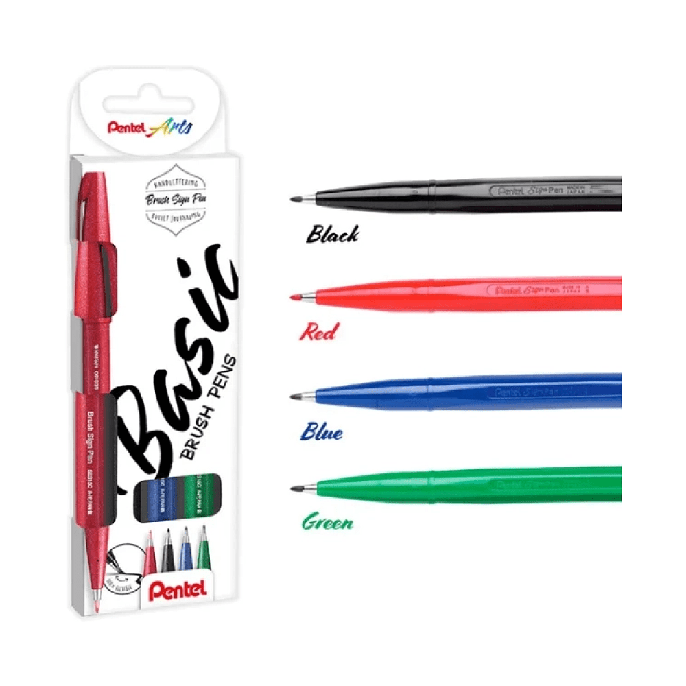 Маркер-кисть "Brush Sign pen. Basic", 4 шт - 2