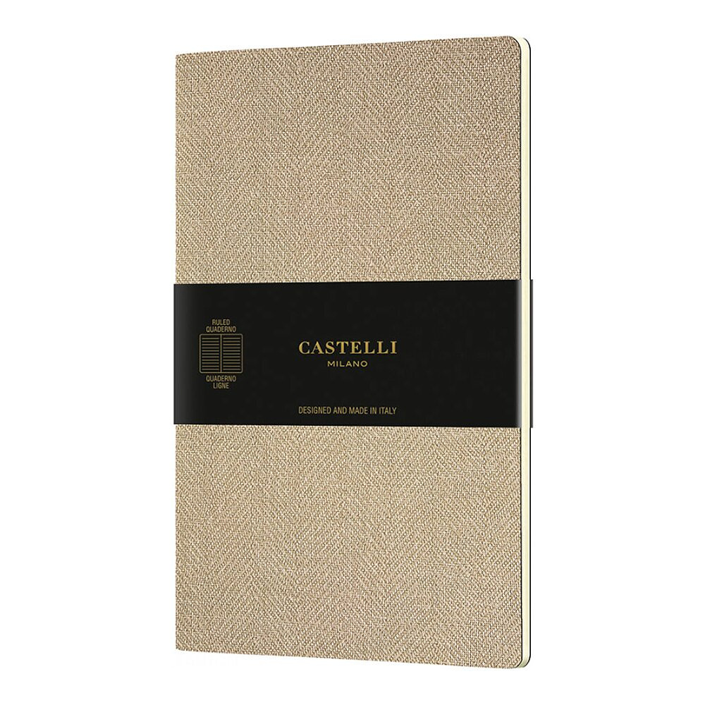 Блокнот Castelli Milano "Harris Desert Sand", A5, 32 листа, линейка, песочный
