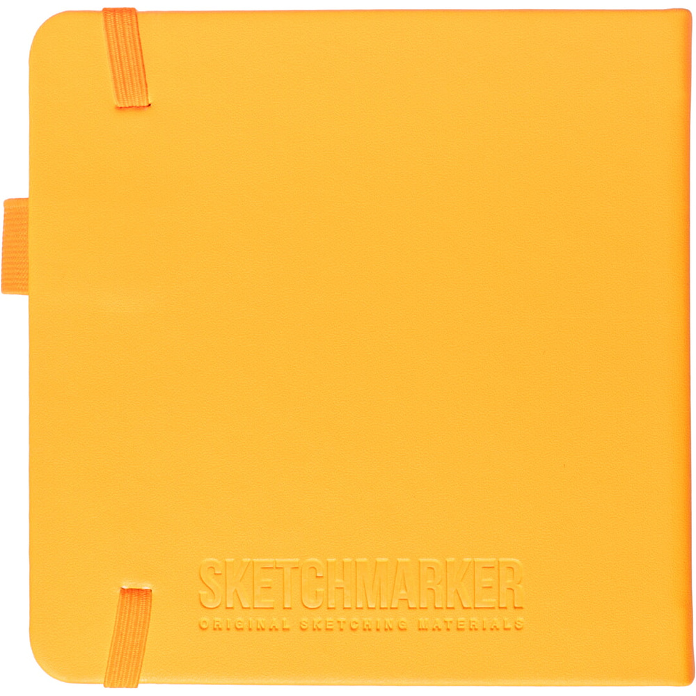 Скетчбук "Sketchmarker", 12x12 см, 140 г/м2, 80 листов, оранжевый неон - 2