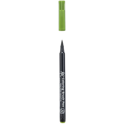 Маркер акварельный "Koi Color Brush", зеленый болотный - 3